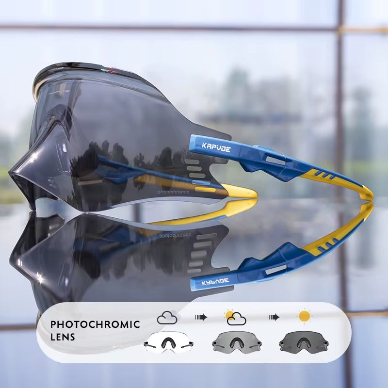 KAPOVE Photochromic Mountains Sports Road Cycling Sunglasses UV400 Cycling Eyewear Men Women Bicycle Riding Driving Glasses