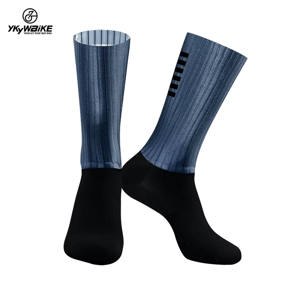 anti Slip Silicone Aero Socks Cycling Socks Men Bicycle Sport Running Bike Socks