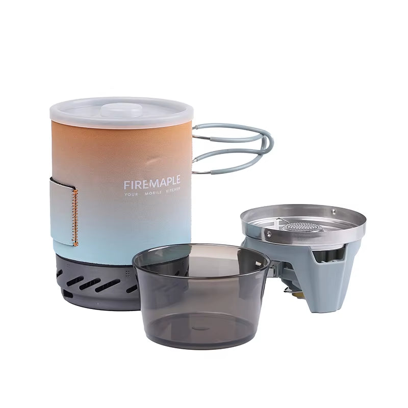 Fire Maple Star X1 Camping Stoves Outdoor Hiking Cooking System with Stove Heat Exchanger Pot Bowl Portable Gas Burners FMS-X1