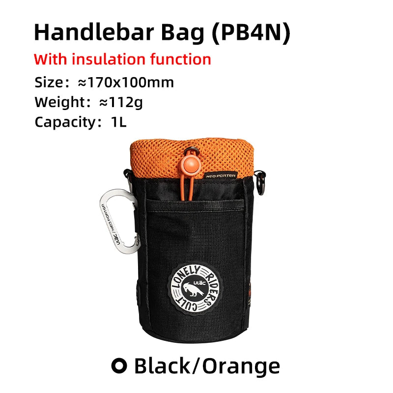 C-HOLD Bike Handlebar Stem Bag Water Bottle Bicycle Bag Snack Storage Bikepacking Touring Commuting Insulated Kettle Pouch