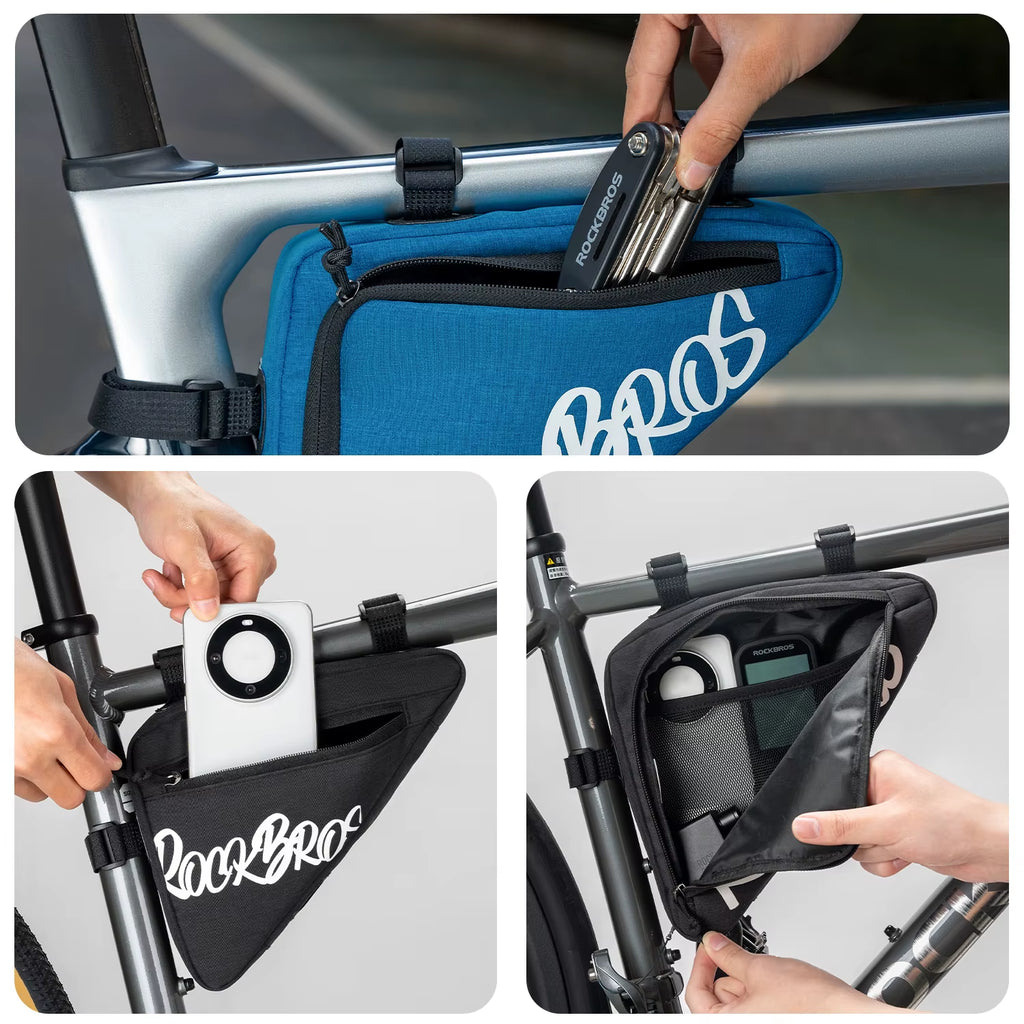 Bicycle Bottom Tube Bag Triangle Upper Top Tube Bag Front Beam Bike Bag MTB Road Vehicle Tool Saddle Bag Cycling Bags