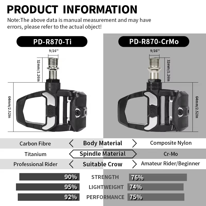 Bike Pedals Road Bicycle Clipless Pedals Carbon Nylon Ultralight Self-Locking Platform Pedals for Gravel Cycling Parts