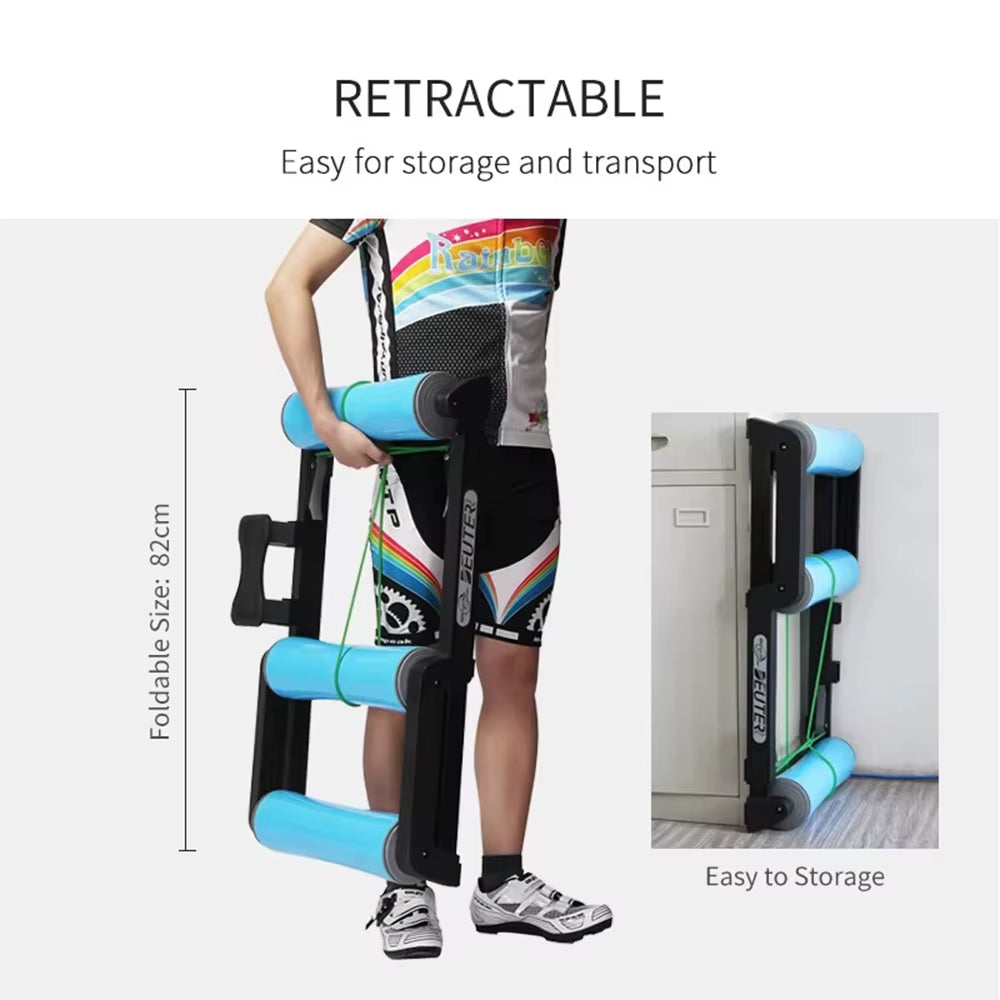Bike Roller Trainer MTB Road Cycling Platform Trainer Adjustable Riding Platform Aluminium Alloy Mute Indoor Exercise Home Gym