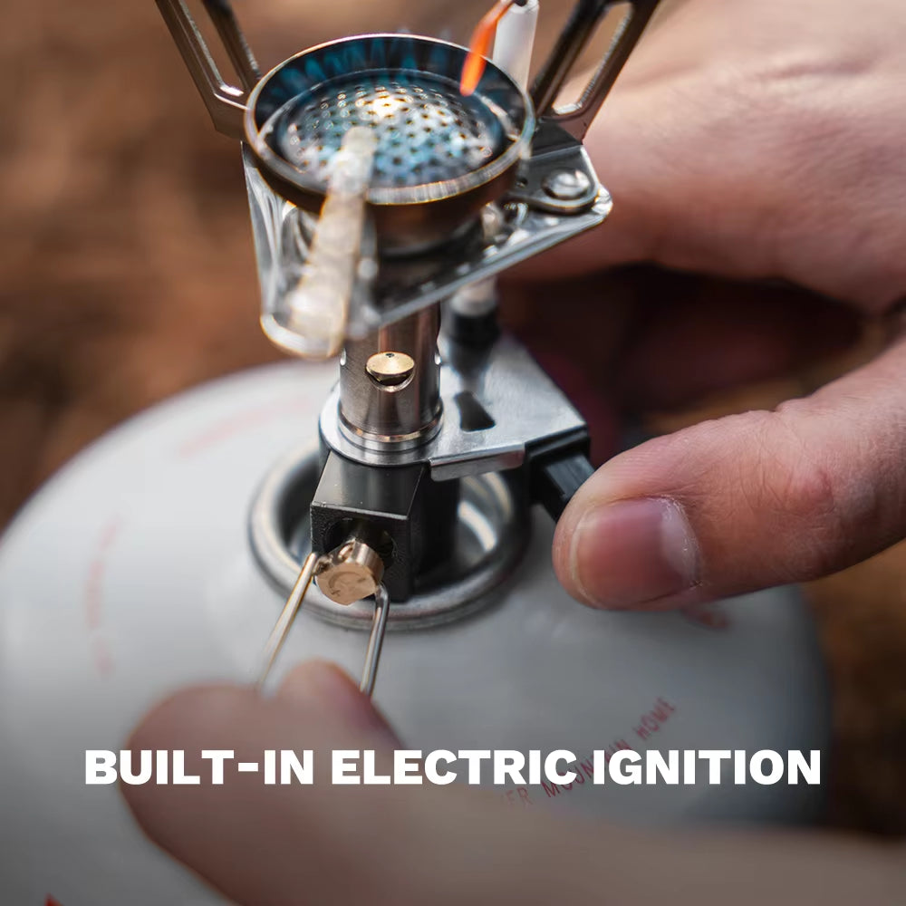 Torch Gas Stove Ultralight Portable Backpacking Camp Burner with Piezo for Camping Hiking Trekking 7165Btu/H