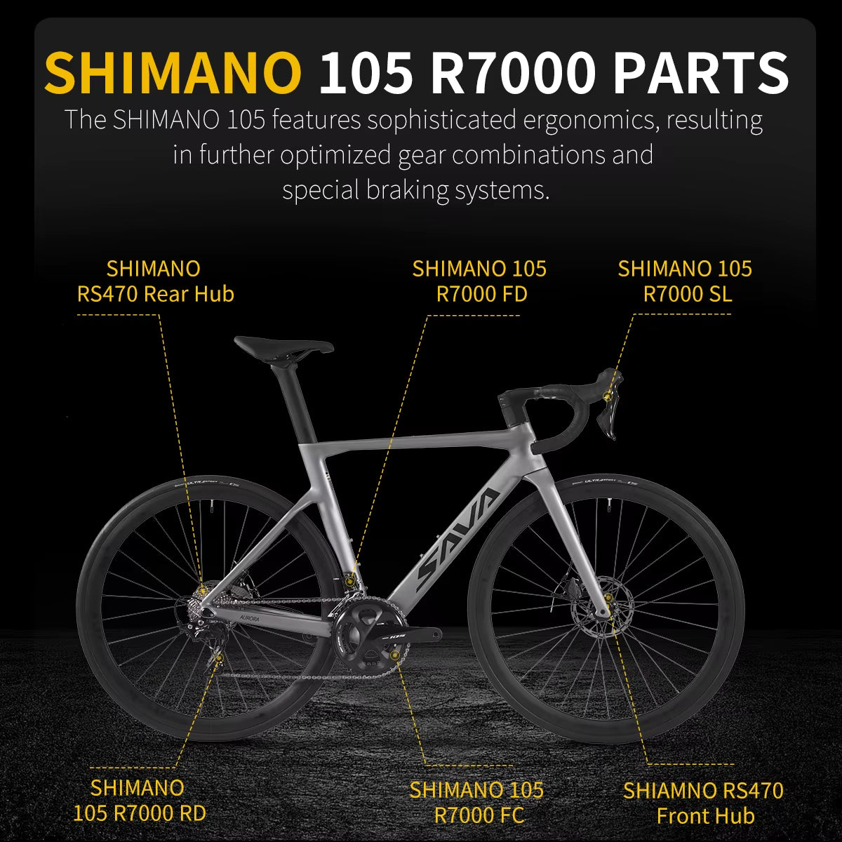 Anniversary Special Edition, Carbon Fiber Road Bike, UCI CE Certified Adult Racing, with Shimano 105 22 Speed Components