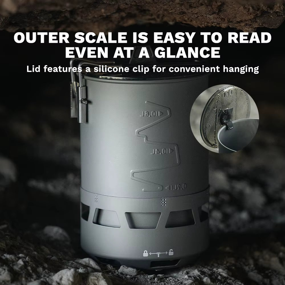 Petrel Quickboil Pro System Ultralight Cooking System Portable Lightweight Outdoor Backpacking Gas Stove for Camping