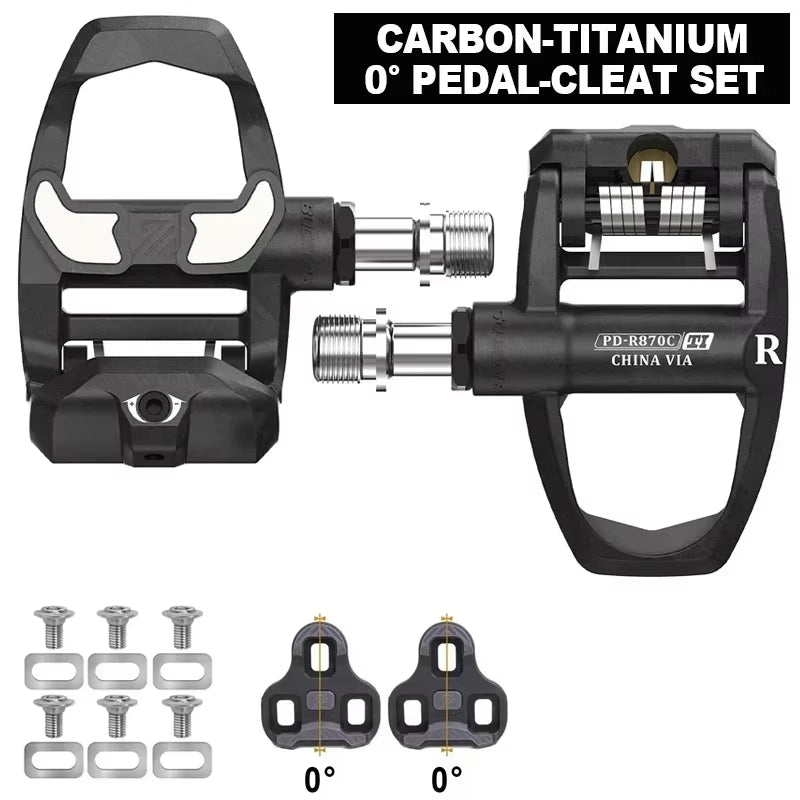 Bike Pedals Road Bicycle Clipless Pedals Carbon Nylon Ultralight Self-Locking Platform Pedals for Gravel Cycling Parts