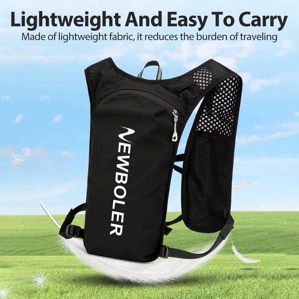 Trail Running Backpack 5L Ultra Lightweight Hydration Vest Breathable Functional Pack for Marathon Cycling Hiking