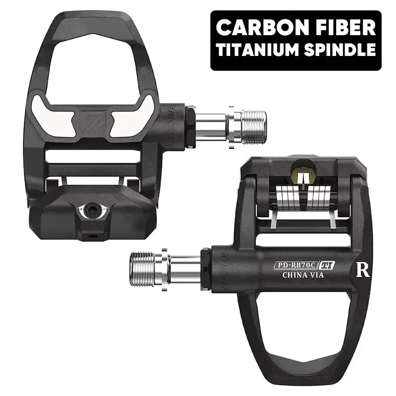 Bike Pedals Road Bicycle Clipless Pedals Carbon Nylon Ultralight Self-Locking Platform Pedals for Gravel Cycling Parts