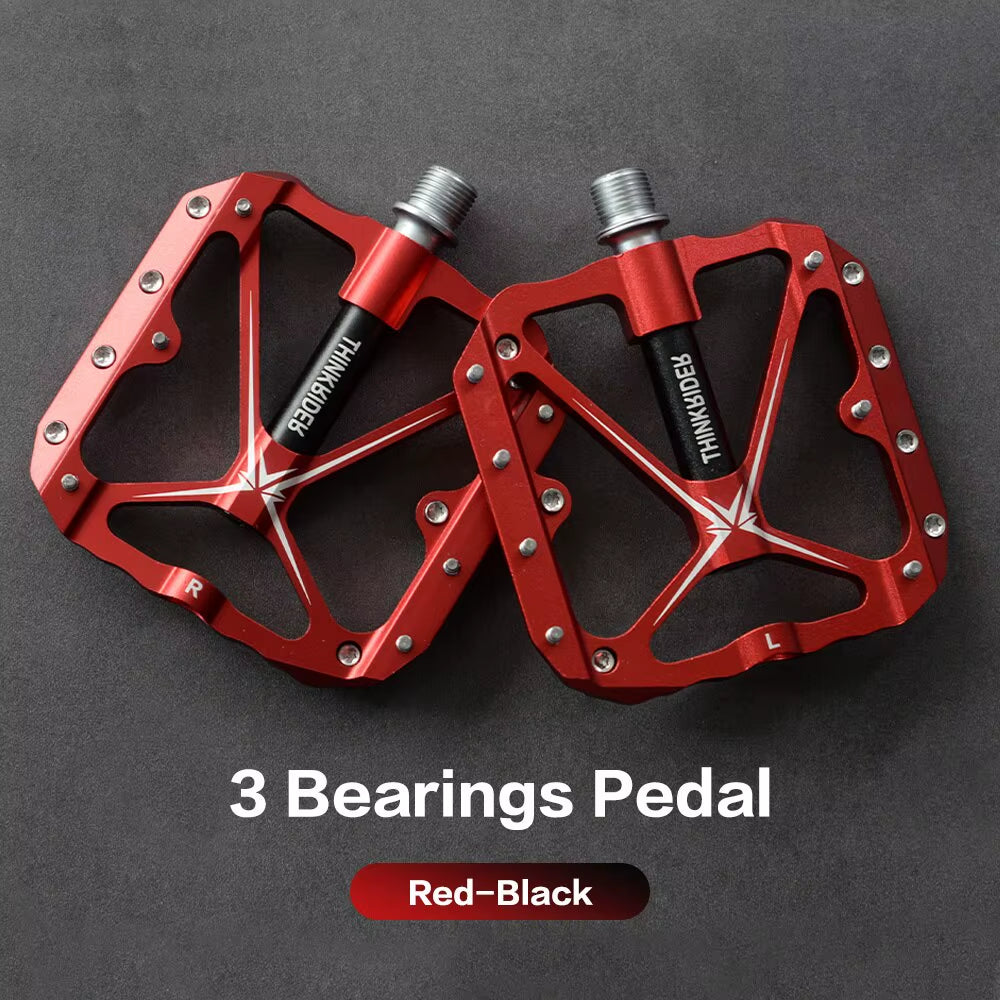Thinkrider Flat Bike Pedals MTB Road 3 Sealed Bearings Bicycle Pedals Mountain Bike Pedals Wide Platform Accessories Part
