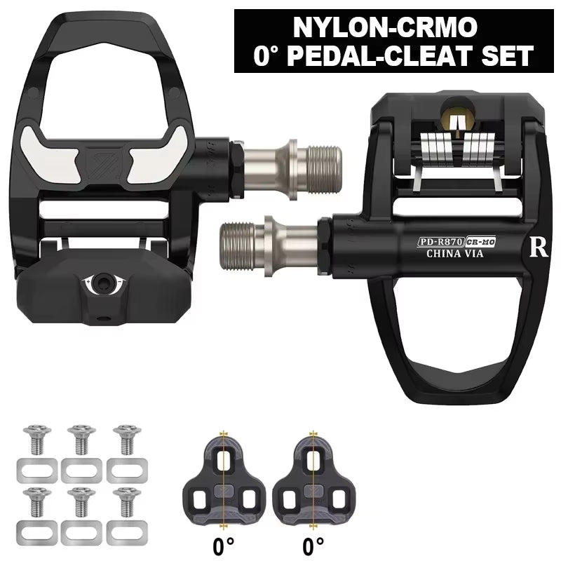 Bike Pedals Road Bicycle Clipless Pedals Carbon Nylon Ultralight Self-Locking Platform Pedals for Gravel Cycling Parts
