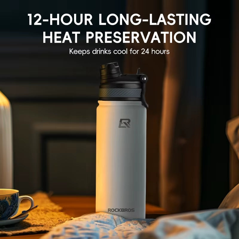 ROCKBROS Cycling Water Bottle Thermal Drinkware Vacuum Flasks & Thermoses Bottle 500Ml 650Ml 1000Ml 1200Ml Cycling Water Bottle