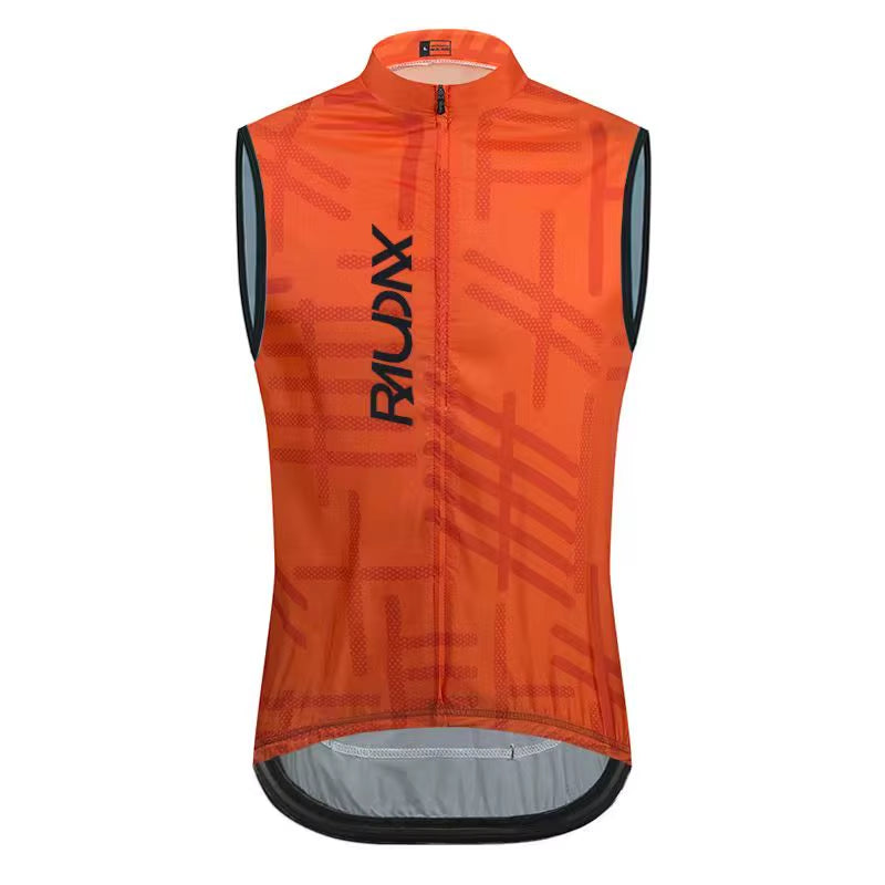 Raudax Motorcycle Vest Lightweight Windproof Summer Cycling Vest Sleeveless Team Mountain Cycling Sweatshirt for Sports Fitness