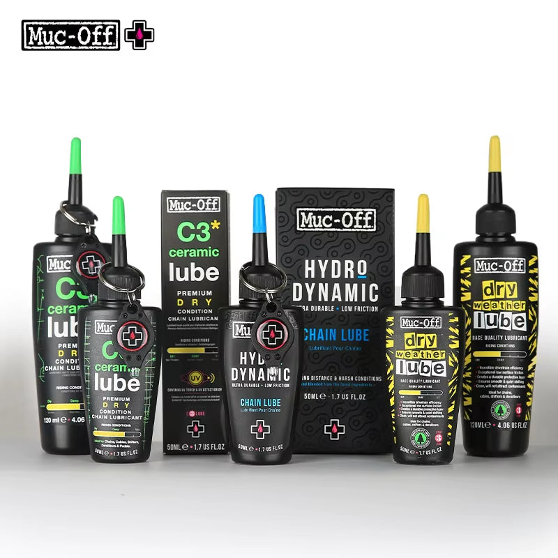 Muc-Off Bicycle Chain Lubricant Ceramic Wax / Dry / Hydro Dynamic Chain Lube Long Lasting Oil Bike Gear Lubricant Lube 50/120Ml