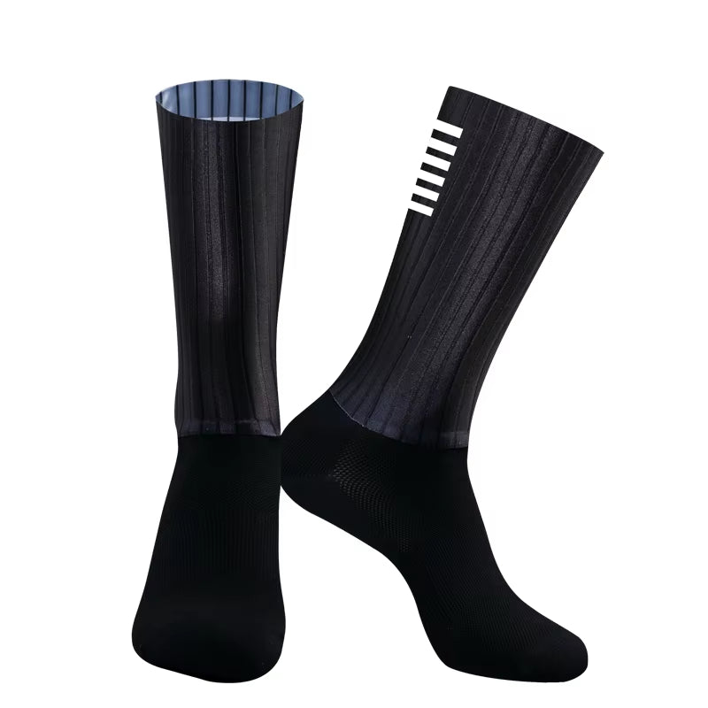 anti Slip Silicone Aero Socks Cycling Socks Men Bicycle Sport Running Bike Socks