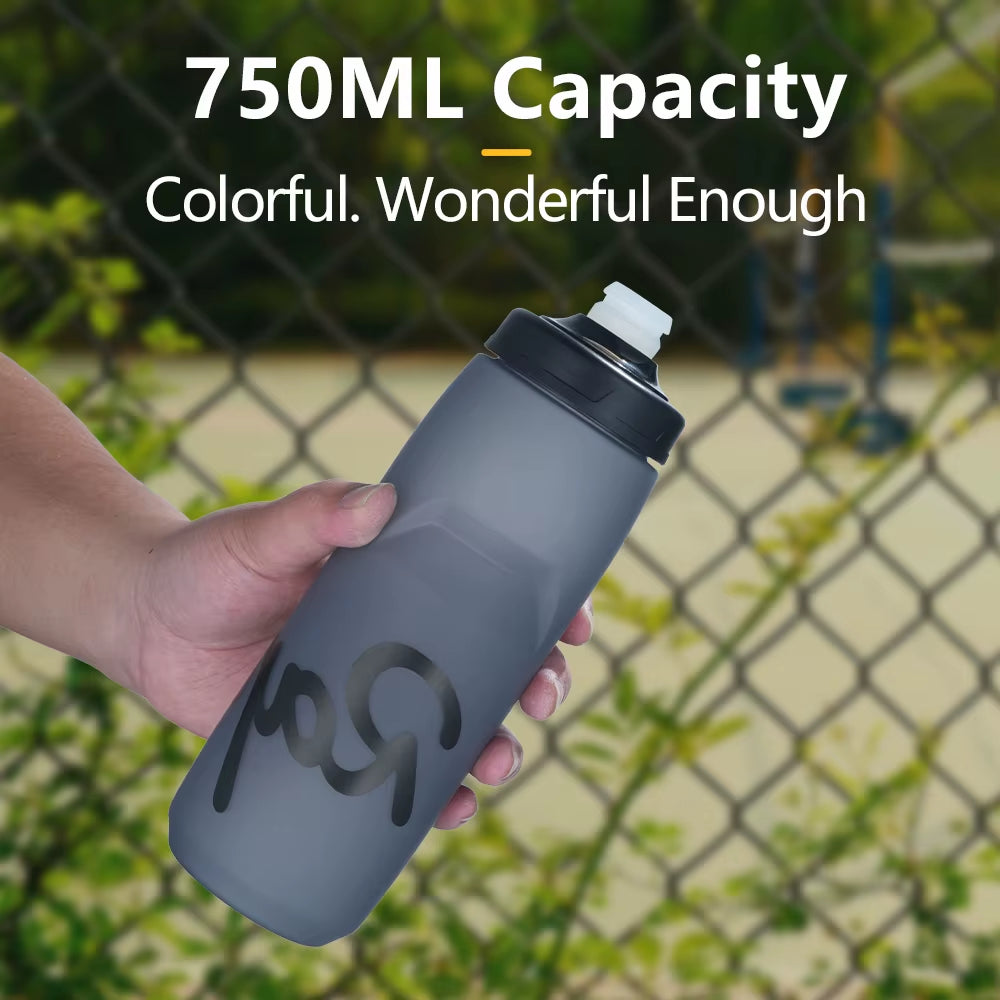 Cycling Water Bottle 620/750Ml Ultra Light Leak-Proof Squeezable Taste-Free Camping Hiking Sports Bicycle Kettle