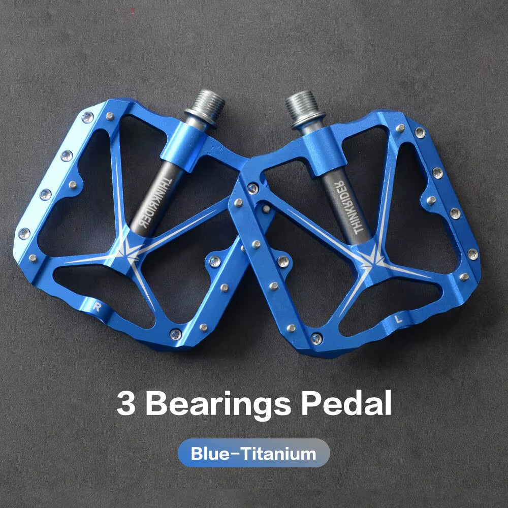 Thinkrider Flat Bike Pedals MTB Road 3 Sealed Bearings Bicycle Pedals Mountain Bike Pedals Wide Platform Accessories Part